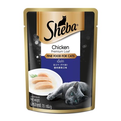 Sheba Rich Premium Adult Wet Cat Food Chicken Loaf 70g
